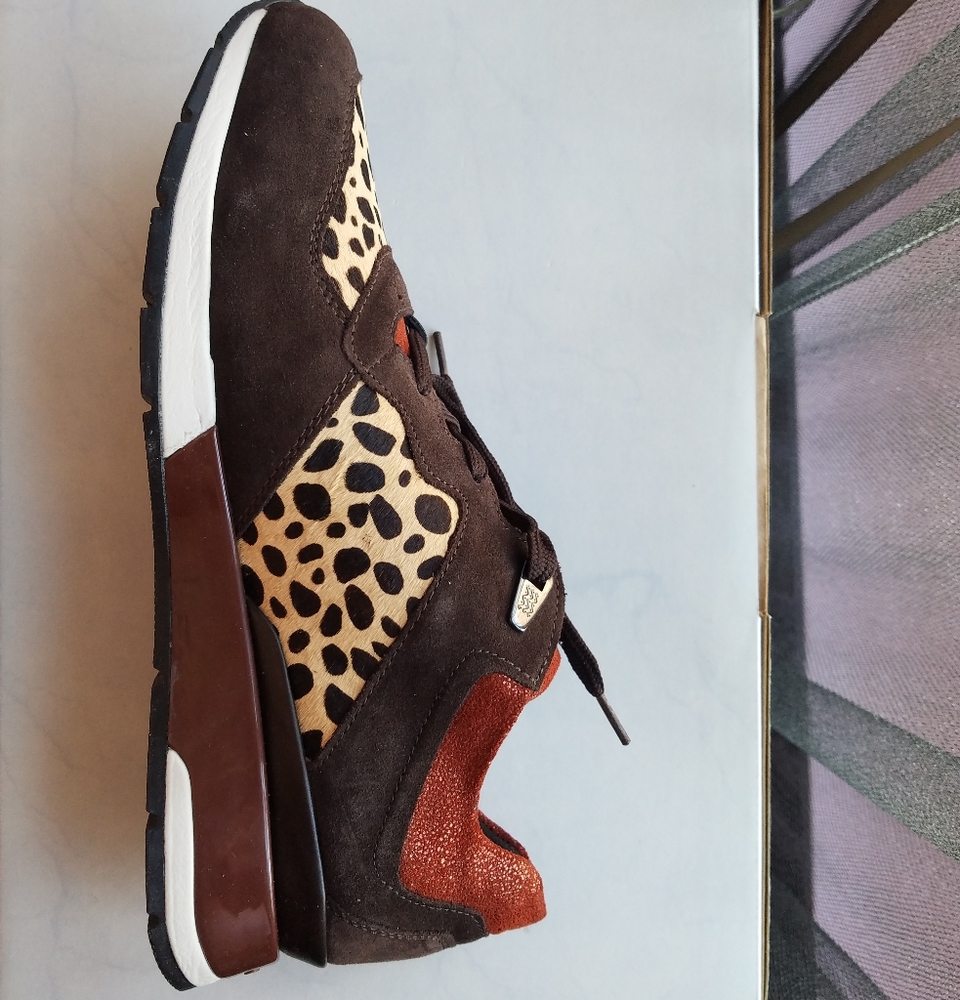 Geox A Shahira Leopard Suede Sneakers size 9.5 - Picture 7 of 8